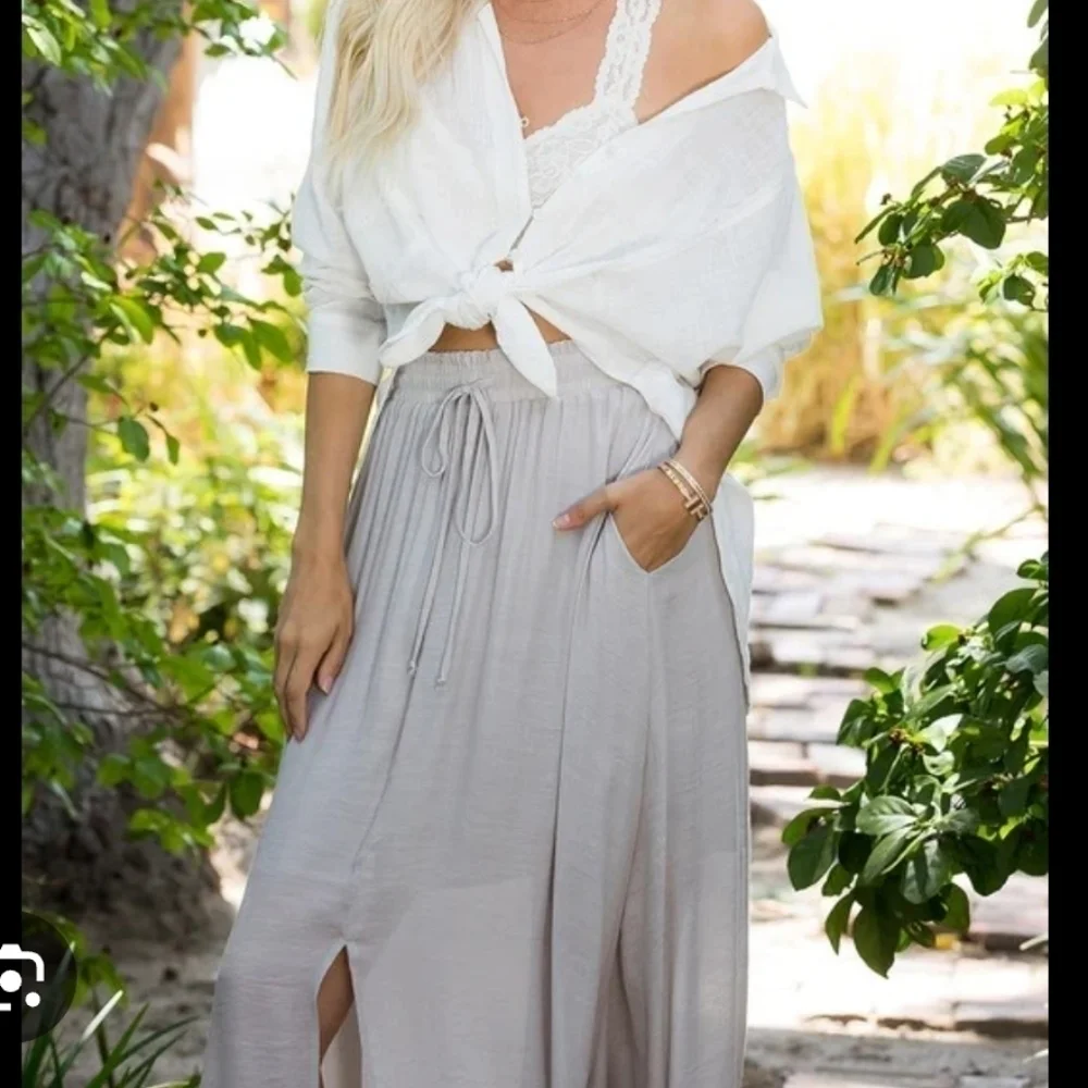 NWOT Sweet Lovely by Jen blush blue maxi dress Sx 1XL gorgeous! Feels like linen